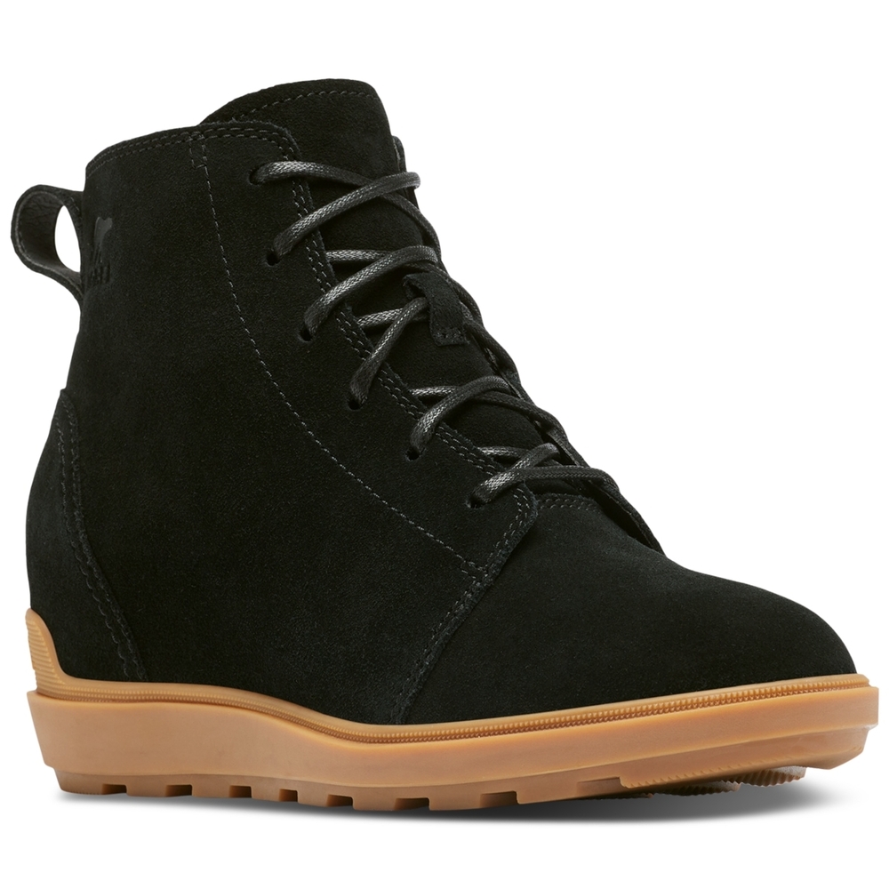 SOREL Evie II Lace Women's Boots Black/Gum 2 : 7.5 B - Medium, Leather